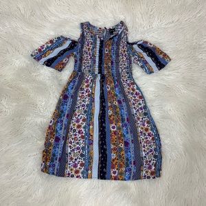 Kids art class cold shoulder boho dress